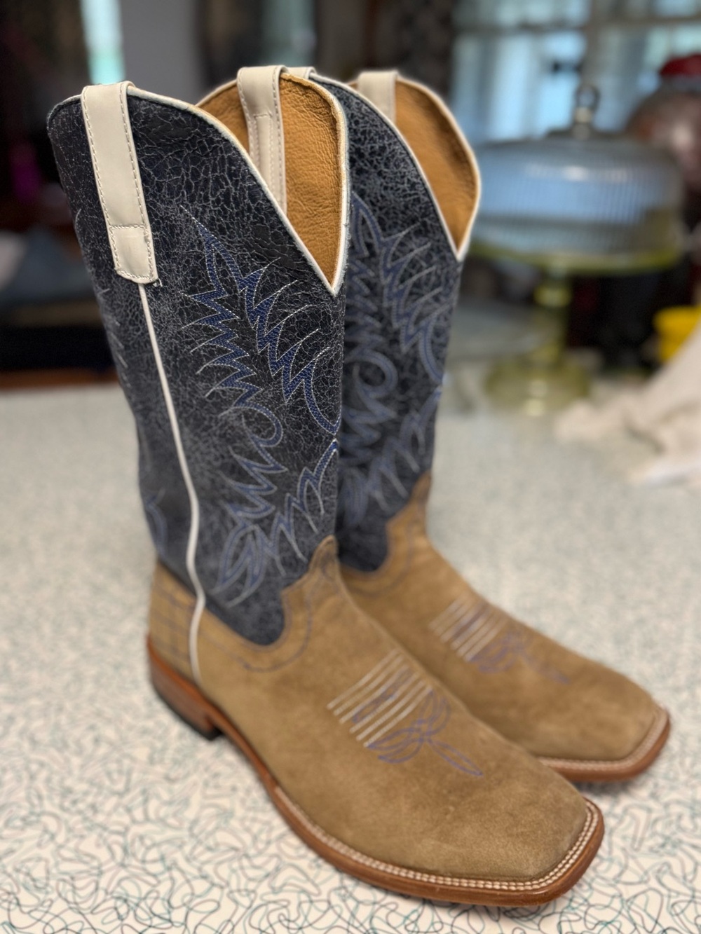 Horsepower Tan Roughout Square Toe Boot